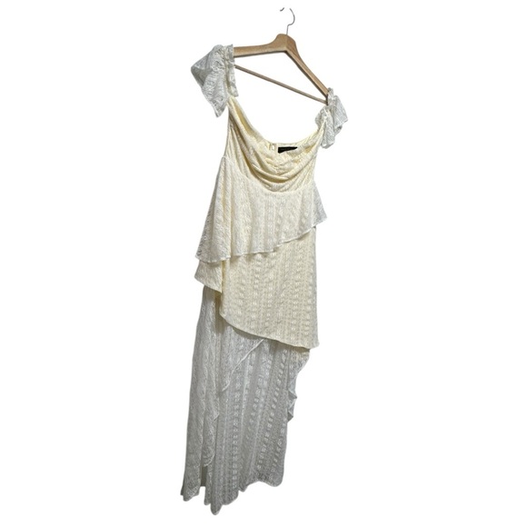 NWOT REVOLVE HOUSE OF HARLOW 1960 Tiered Lace Maxi Dress Ivory S - Picture 6 of 7